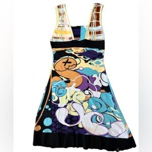 Profile Women’s Colorful Abstract Sleeveless Dress Size Large